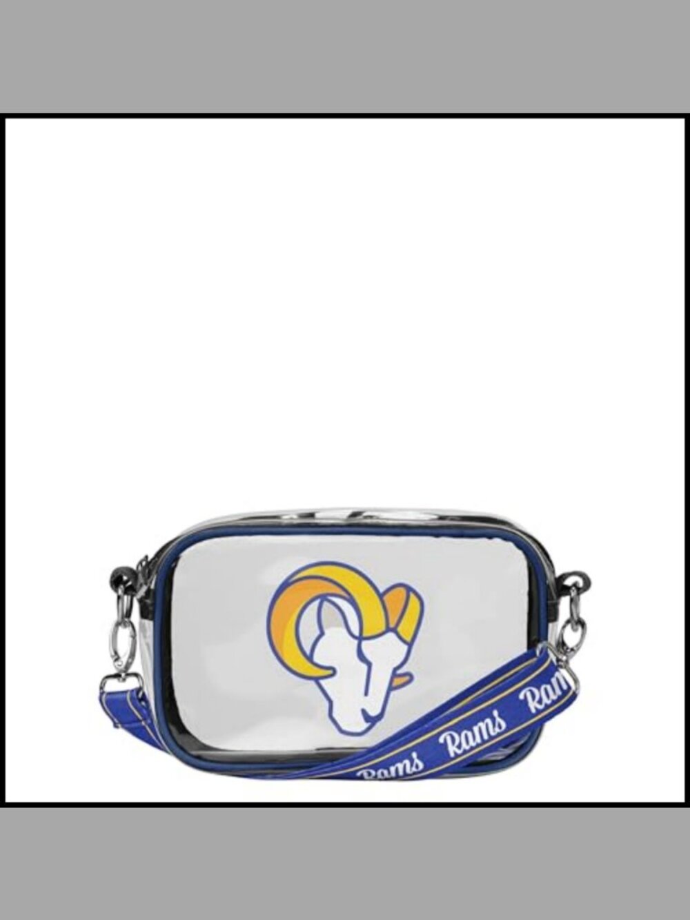 Clear Crossbody Bag NFL Team Logo Stripe Stadium Approved Purse